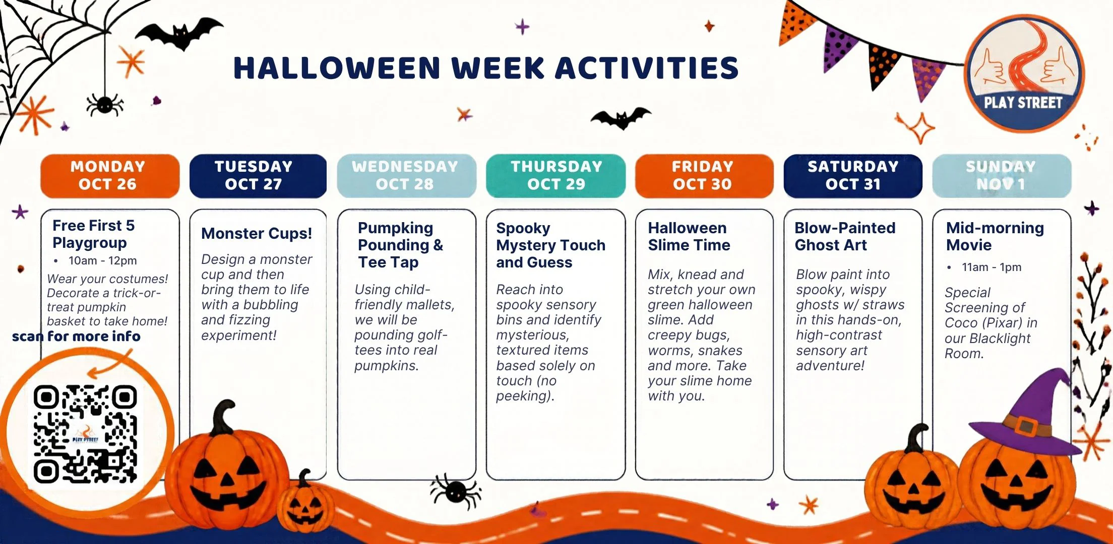 PlayStreet Halloween Week Activities